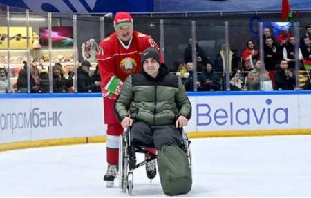 Lukashenka Rides A Serviceman Who Lost His Leg On The Ice